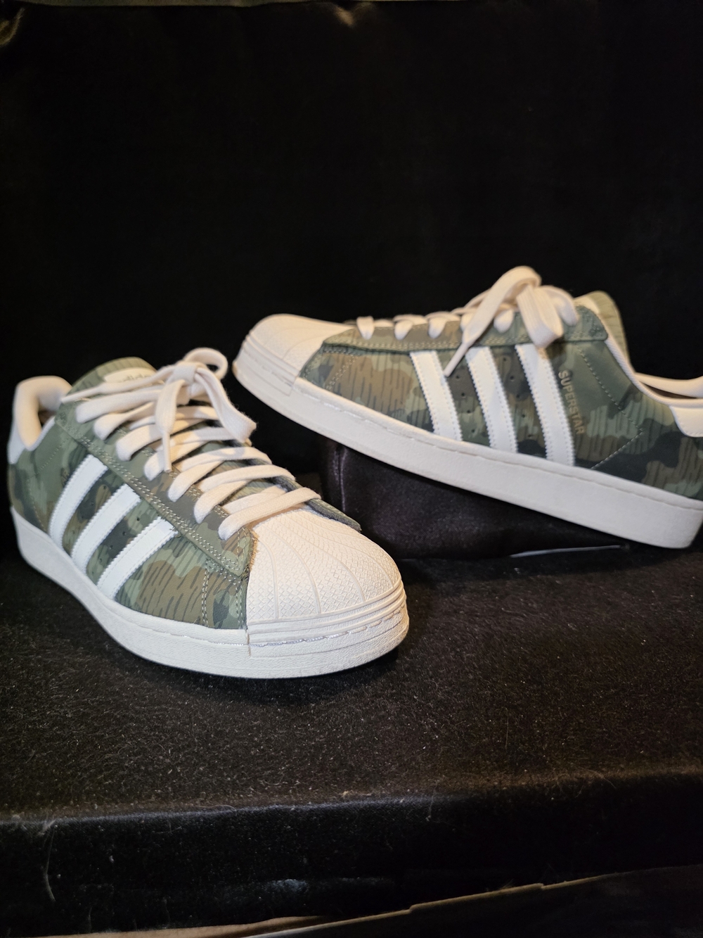 Adidas Skateboarding Shell ToesGreen Camo and Cream Mens 10.5